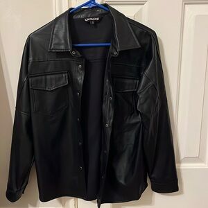 Cavalini Faux Leather Jacket. Loose fit